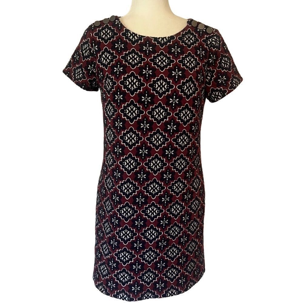 Loft Geometric Short Sleeve Print Dress. Size 8. Great Condition!!